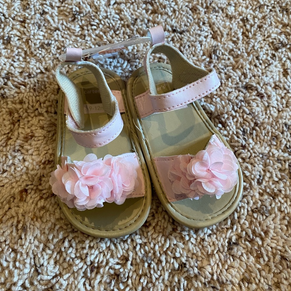 NWT Carter’s infant girl’s sandals size 9-12 months